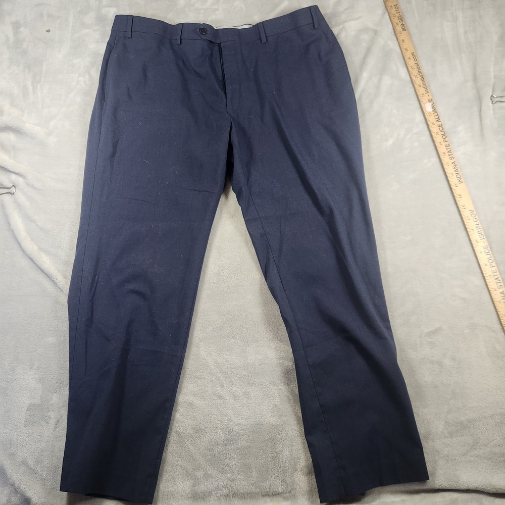 Ralph Ralph Lauren Dress Pants Mens 40x30 Navy Blue Cotton Slacks Trousers